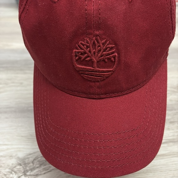 Timberland Red Logo Adjustable 100% Cotton Baseball Cap / Hat Unisex One Size - Picture 1 of 13